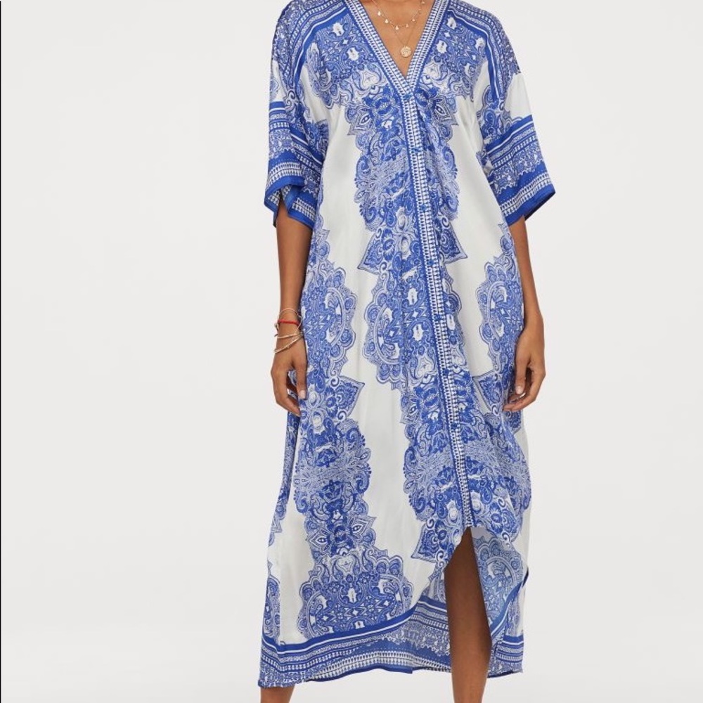 H&M Blue and White Maxi Dress brand new never worn.